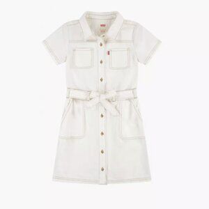 Levi's Denim Utility Big Girls Dress w/ Belt Dress (S)